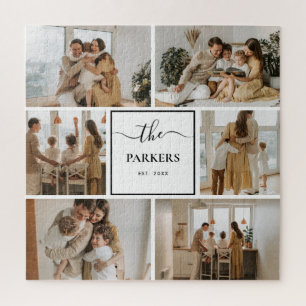 Personalised Family Photo Collage Plaque – Custom Jigsaw Puzzle