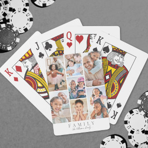 Personalised Family Photo Collage Playing Cards