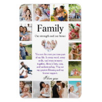 Personalised Family Photo Collage Poster with Hear