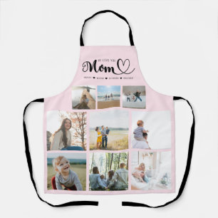 Personalised Family Photo Collage We Love You Mum  Apron