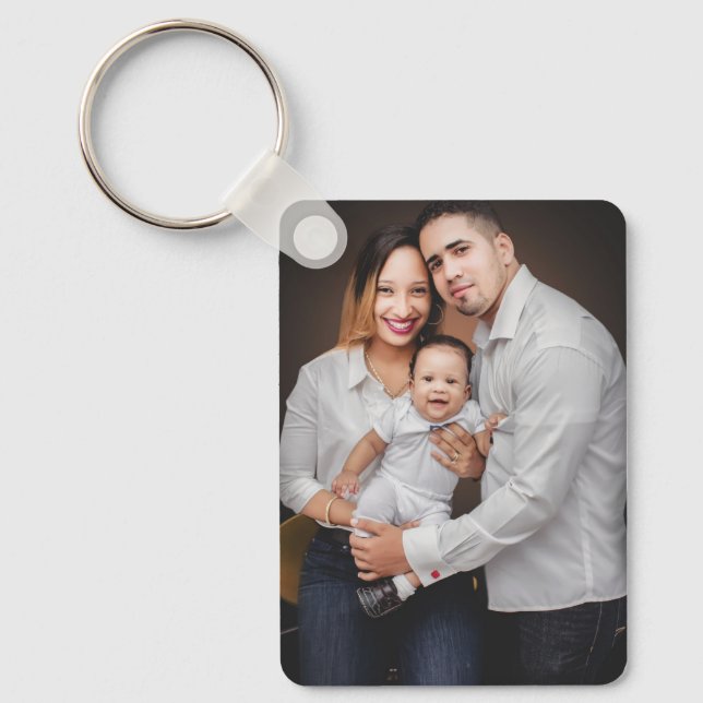 Personalised Family Photo Custom  Key Ring (Front)
