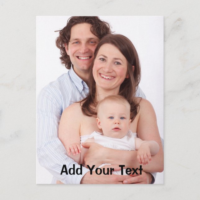 Personalised Family Photo Custom    Postcard (Front)