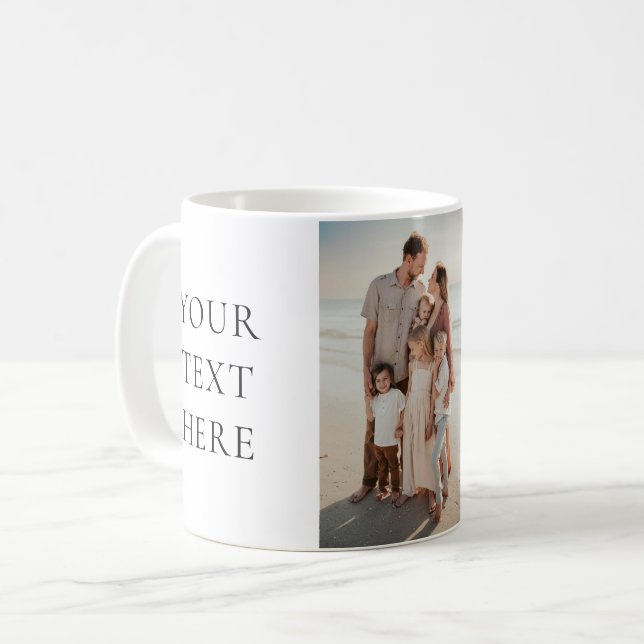 Personalised Family Photo Custom Text Picture Gift Coffee Mug (Front Left)