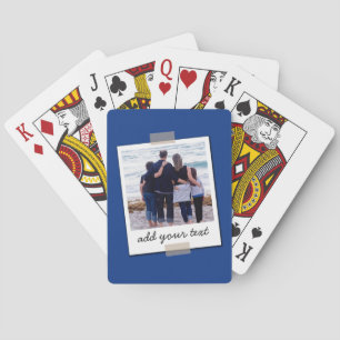 Personalised Family Photo & Custom Text Playing Cards