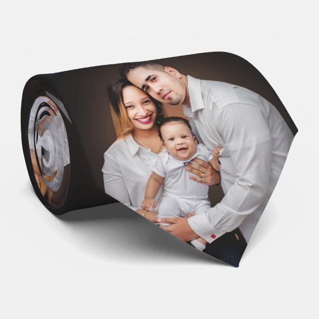 Personalised Family Photo Custom Tie (Rolled)