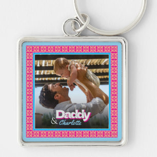 Personalised Family Photo – Dad with Daughter-Son Key Ring