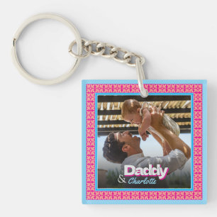 Personalised Family Photo – Dad with Daughter-Son Key Ring