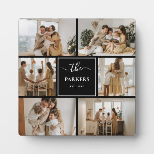 Personalised Family Photo Editable Colour Collage Plaque