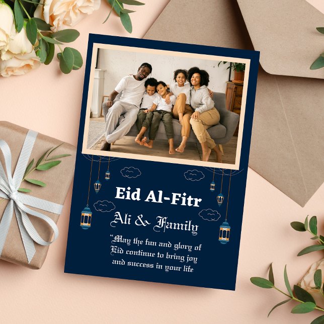 Personalised Family Photo Eid  Greetings Card  (Creator Uploaded)
