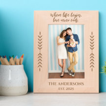 Personalised Family Photo Frame with Custom Name 