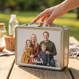 Personalised Family Photo Metal Lunchbox