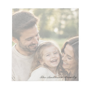 Personalised Family Photo Notepad Full Photo