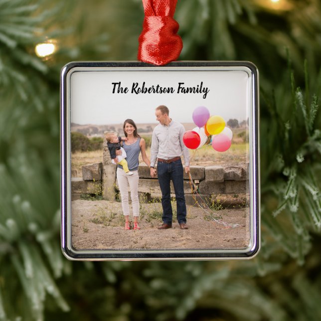 Personalised Family Photo Ornament (Tree)