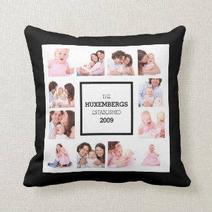Personalised Family Photo Pillow with 12 Pictures