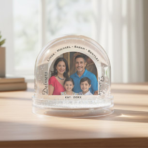  Personalised Family Photo Snow Globe