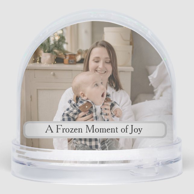 Personalised Family Photo Snow Globe (Back)