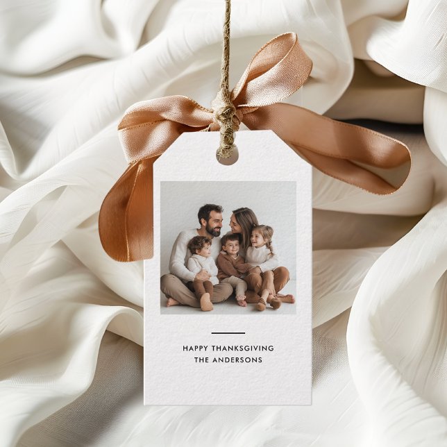 Personalised Family Photo Thanksgiving  Gift Tags (Creator Uploaded)