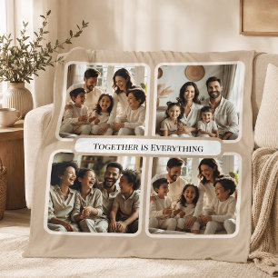 Personalised Family Photo-Together Is Everything Fleece Blanket