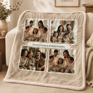 Personalised Family Photo-Together Is Everything Sherpa Blanket