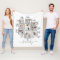 Personalised family photo tree fleece blanket