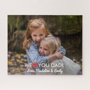Personalised Family Photo We Love You Dad Jigsaw Puzzle