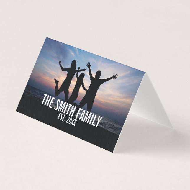 Personalised Family Photo with Family Name (Front)