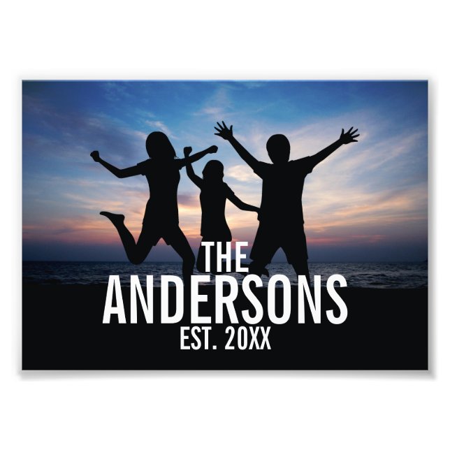 Personalised Family Photo with Family Name (Front)