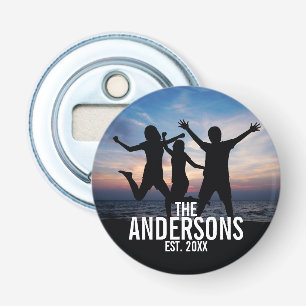 Personalised Family Photo with Family Name Bottle Opener