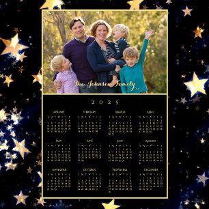 Personalised Family Photo Yearly 2025 Calendar Poster