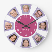 Personalised Family Photographs Clock
