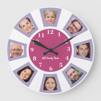 Personalised Family Photographs Clock