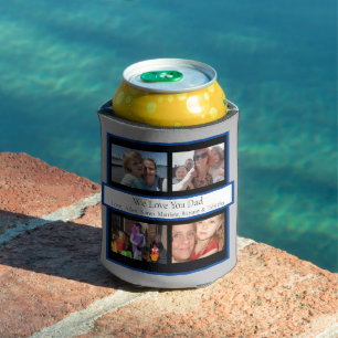 Personalised Family Photos Gifts for Dad Can Cooler
