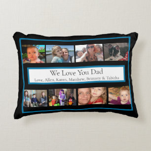 Personalised Family Photos   Gifts for Dad    Decorative Cushion
