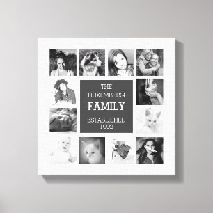 Personalised Family Photos in Collage Canvas Print