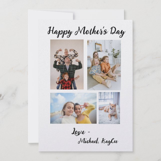 Personalised Family Photos Mother's Day Card (Front)