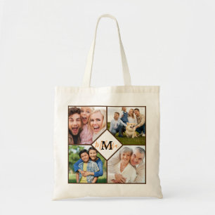 Personalised family photos tote bag