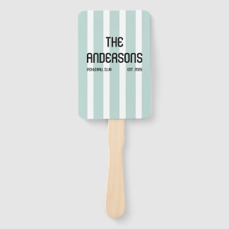 Personalised Family Pickleball Club Name Design Hand Fan