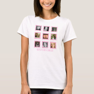 Personalised Family: Pink Frame: Picture Tshirt
