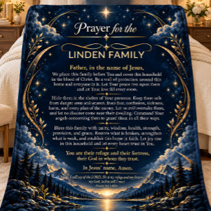 Personalised Family Protection Prayer Sherpa Blank Blanket