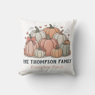 Personalised Family Pumpkin Patch Halloween Cushion
