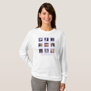 Personalised Family: Purple Frame: Picture Tshirt