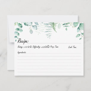 Personalised Family Recipe Eucalyptus Modern