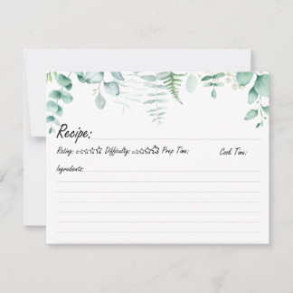Personalised Family Recipe Eucalyptus Modern