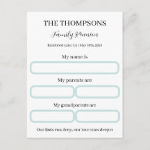 Personalised Family Reunion Activity Game kit Set