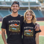 Personalised Family Reunion Camping Trip Matching T-Shirt<br><div class="desc">Gear up for a family reunion like no other with our Personalised Family Reunion Camping Trip Matching T-Shirts! These aren't just shirts; they're your ticket to unforgettable moments and shared experiences under the stars. Picture this: the sun setting over the horizon, the crackle of the campfire, and your family gathered...</div>