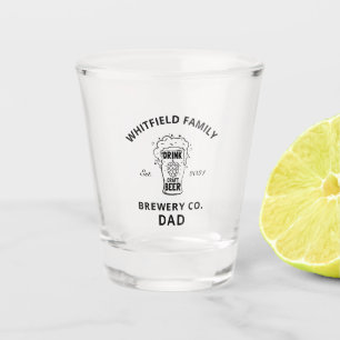 Personalised Family Reunion Fathers Day Custom Shot Glass