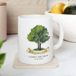 Personalised Family Reunion Keepsake Name Coffee Mug<br><div class="desc">Featuring a watercolor tree,  this cute minimalist family reunion personalised mug template is easy to customise and ready to add your yearly family gathering details this year. You can click the "Personalise" button to add your reunion event.</div>