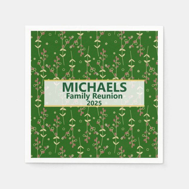 Personalised Family Reunion Napkins (Front)