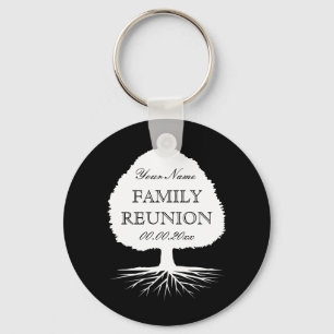 Personalised family reunion party favour keychains