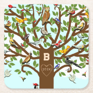 Personalised Family Reunion Square Paper Coaster